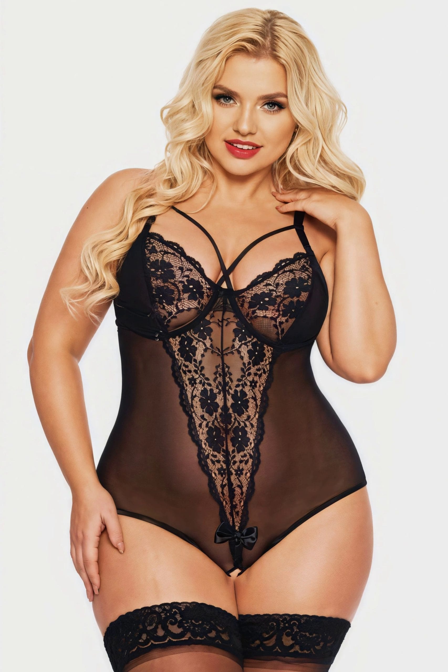 Прозоре боді з вирізом Softline Amanda